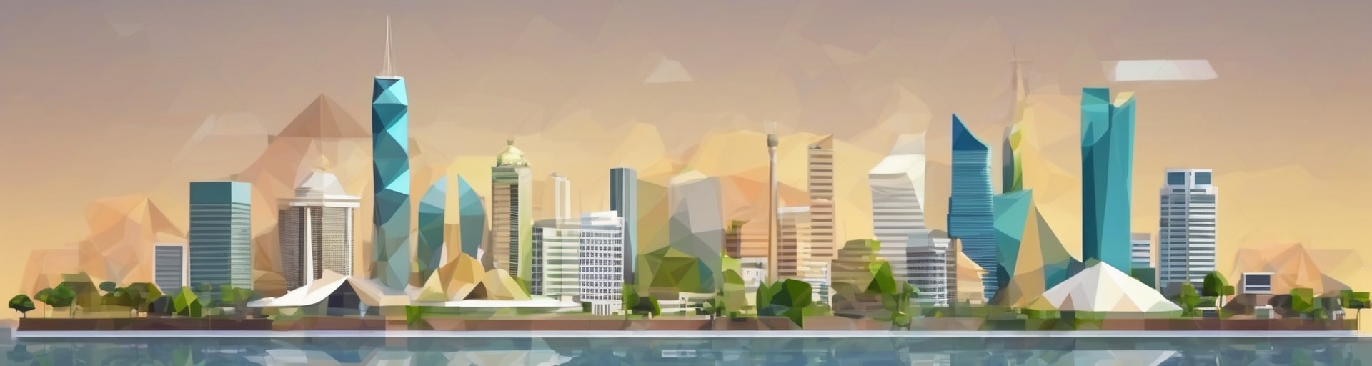 The Indonesian language represented by the skyline of the capital city.