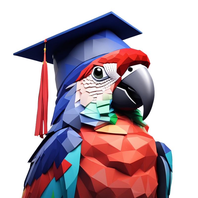 Profile picture of a parrot wearing a graduation cap, symbolizing success in terms of language learning achievements.