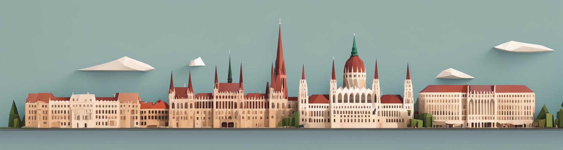 The skyline which represents the language Hungarian.